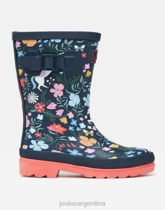 Joules botas de lluvia estampadas chicas marina ecuestre calzado 64BB330