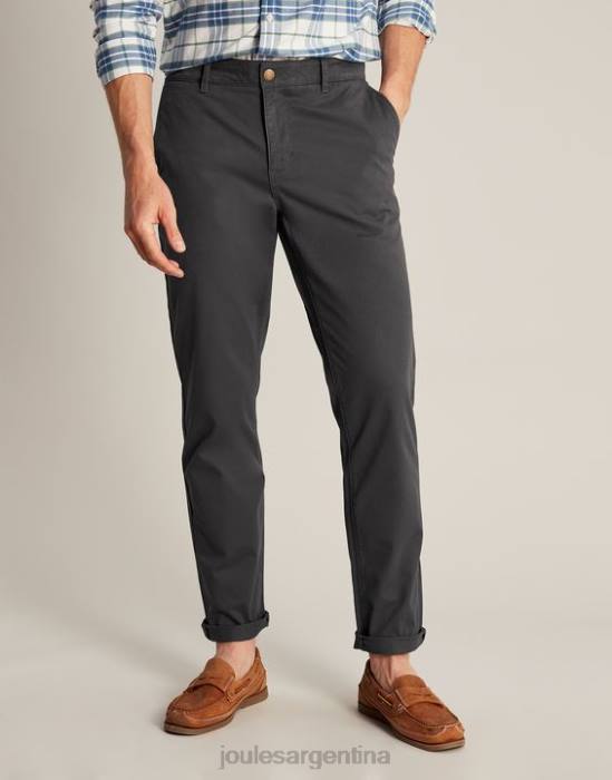 Joules pantalones chinos ajustados hombres gris oscuro vestir 64BB236