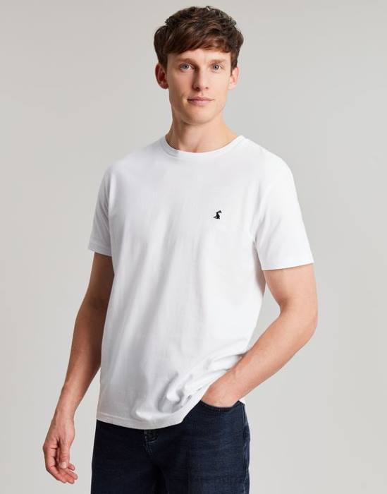 Joules camiseta de punto denton hombres blanco vestir 64BB166