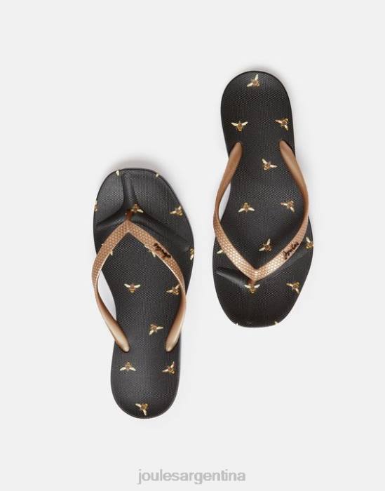 Joules chanclas sunvale mujer abeja negra calzado 64BB151