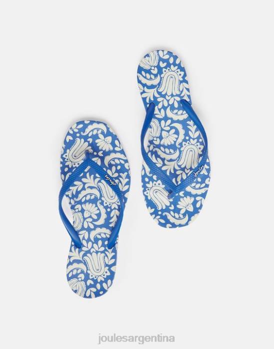 Joules chanclas sunvale mujer mosaico indio azul calzado 64BB152