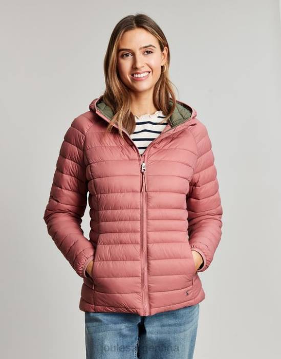 Joules abrigo acolchado plegable bowland mujer rosa vestir 64BB44