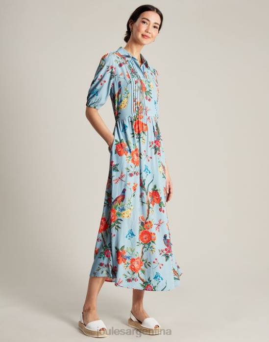 Joules vestido camisero ámbar mujer flores azules vestir 64BB12