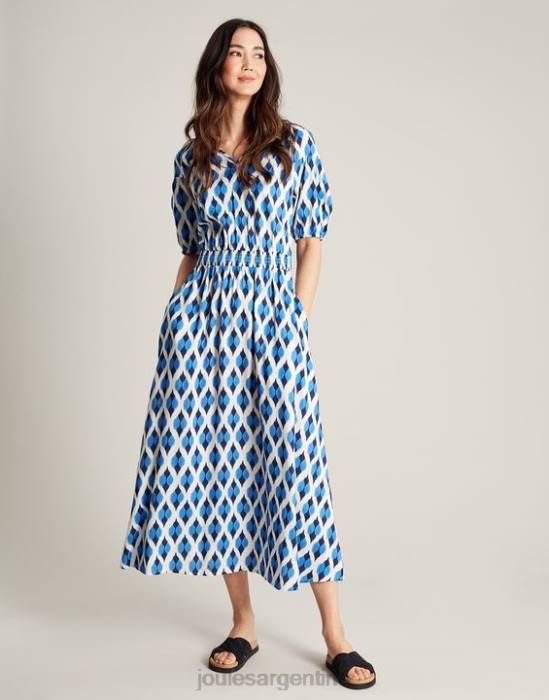 Joules vestido rochelle mujer ikat azul vestir 64BB48